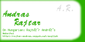 andras rajtar business card